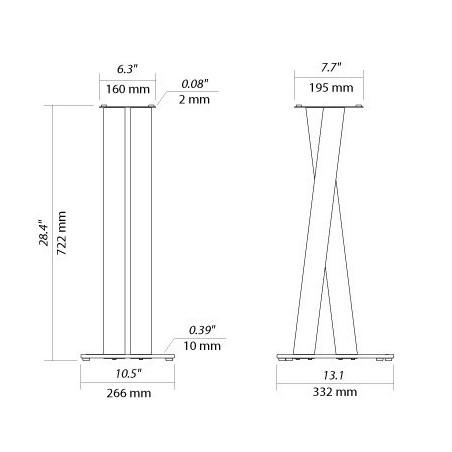 Pied d'enceinte noir laqué Norstone Walk Stand