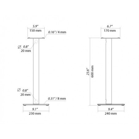 Pied pour enceinte Norstone Epur Stand