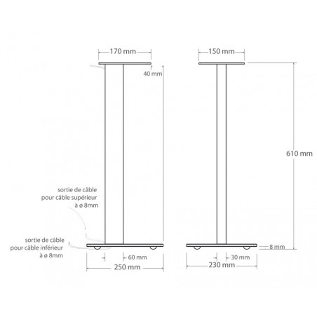 Pied pour enceinte design Norstone Esse Stand