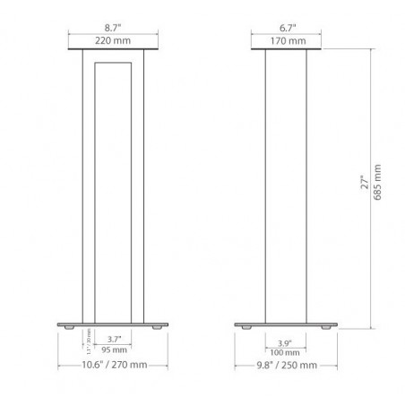 Pieds pour enceintes Norstone Kubben Stand